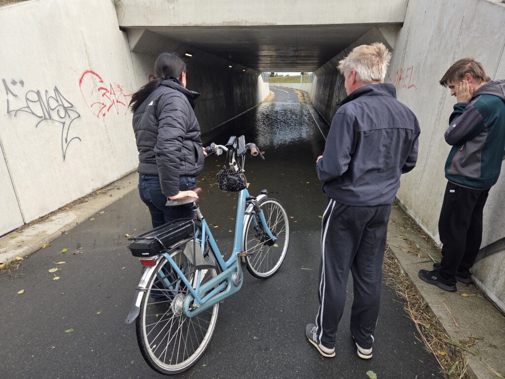 Wateroverlast in fietstunnel Rypsterdyk
