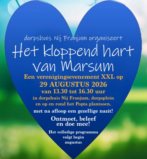 Deelname aan verenigingsevenement XXL – Kloppend hart van Marsum is overweldigend!
